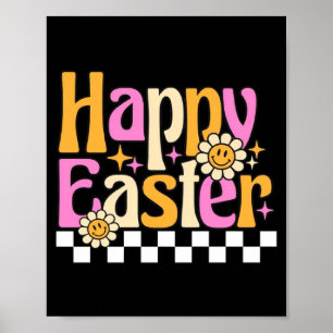 Bunny Pastel Spring Hunt Eggs Rabbit Happy Easter Poster