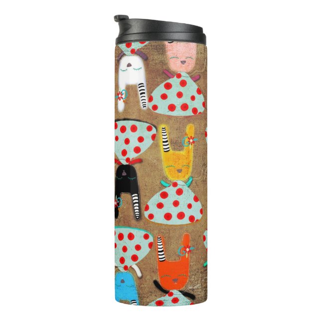 Bunny Pattern Thermal Tumbler (Rotated Right)