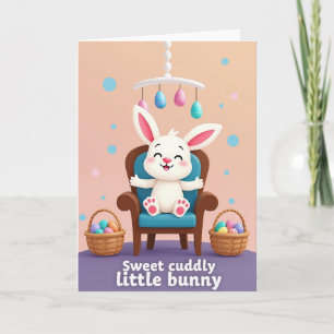 Bunny Peach Lavender Circles Card