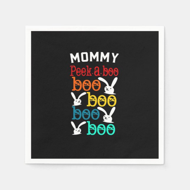 Bunny Peekaboo Game For Novelty Kids Adults Napkin (Front)