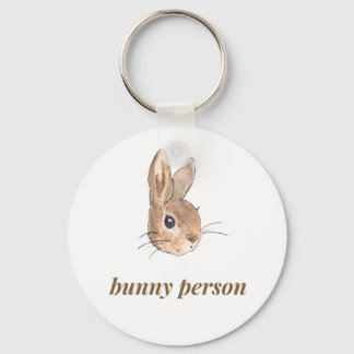 bunny person key ring