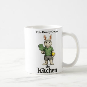 Bunny pickleball player easter this bunny owns the coffee mug
