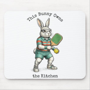 Bunny pickleball player easter this bunny owns the mouse mat