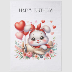 Bunny Pilot Birthday Tissue Paper