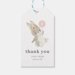 Bunny Pink Balloon Gift Tags