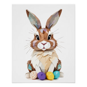 Bunny Playful Adorable Fun Animal Colourful Joyful Poster