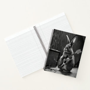 Bunny Playing a Guitar Notebook