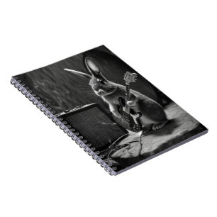 Bunny Playing a Guitar Notebook