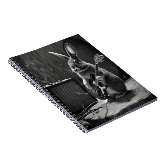 Bunny Playing a Guitar Notebook (Right Side)