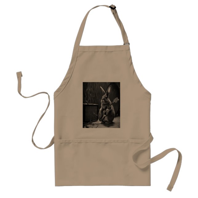 Bunny Playing a Guitar Standard Apron (Front)