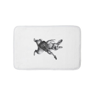 Bunny Playing Guitar Rock Star Bunny Lover Easter  Bath Mat