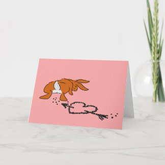 Bunny poop heart greeting card