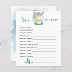 Bunny - Prayers for baby card