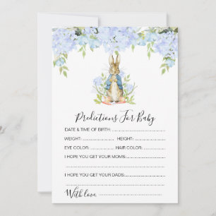 Bunny Predictions For Baby Shower Game Invitation