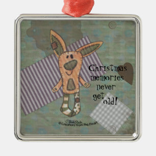 Bunny Prim Metal Tree Decoration