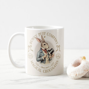 Bunny Puff Company Vintage Rabbit Gentleman Coffee Mug