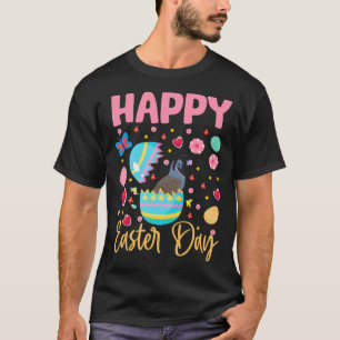 Bunny Quail Colourful Eggs Hunting Happy Easter Da T-Shirt