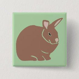 Bunny Rabbit 15 Cm Square Badge