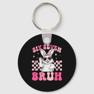Bunny Rabbit 67 Six Seven Bruh 6 7 Happy Easter Wo Key Ring