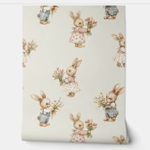 Bunny Rabbit and Flowers
