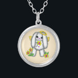 Bunny Rabbit Angel Necklace<br><div class="desc">Bunny Rabbit Angel Necklace, Angel apparel, Angel t-shirts, Angel gifts by ArtMuvz Illustration. Matching Angel t-shirt for Mum, Dad, kids, baby. Christian Angel tote bag, birthday, easter and christmas gift, mug, hat. PAngel gifts can be religious or secular in nature, and can be found for every budget. Angel gifts are...</div>