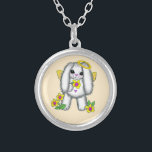 Bunny Rabbit Angel Necklace<br><div class="desc">Bunny Rabbit Angel Necklace, Angel apparel, Angel t-shirts, Angel gifts by ArtMuvz Illustration. Matching Angel t-shirt for Mum, Dad, kids, baby. Christian Angel tote bag, birthday, easter and christmas gift, mug, hat. PAngel gifts can be religious or secular in nature, and can be found for every budget. Angel gifts are...</div>