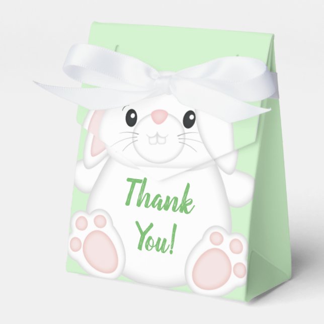 Bunny Rabbit Baby Shower Favour Box (Front Side)
