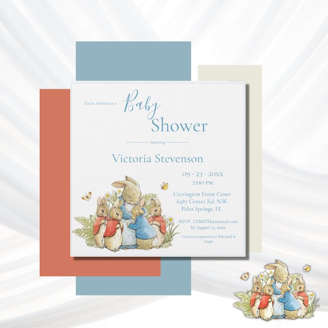 Bunny Rabbit Baby Shower Invitation (Creator Uploaded)