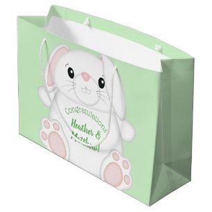 Bunny Rabbit Baby Shower Large Gift Bag