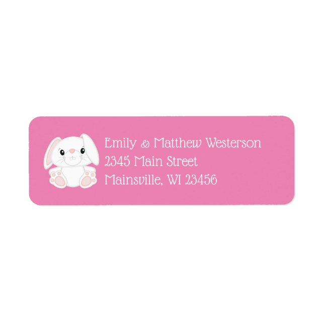 Bunny Rabbit Baby Shower Pink (Front)