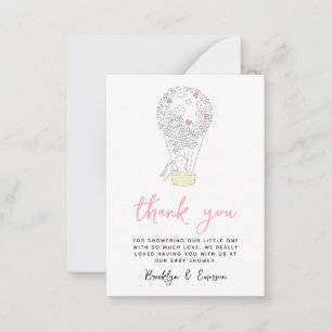 Bunny Rabbit Baby Shower Thank You Card
