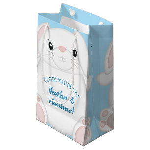 Bunny Rabbit Baby Shower Woodland Small Gift Bag