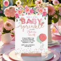 Bunny Rabbit Baby Sprinkle Invitation card