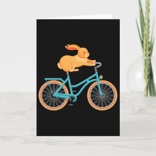 Bunny Rabbit Bicycle Biking Cycling Easter Day Card