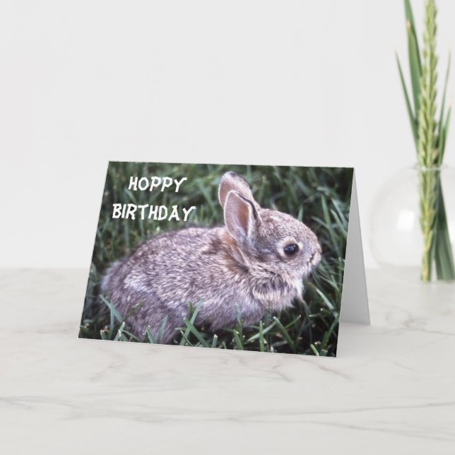 Bunny Rabbit Birthday Card (Front)