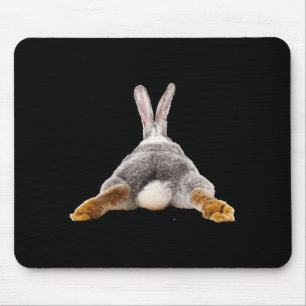 Bunny rabbit butt tail cute t shirt  mouse mat