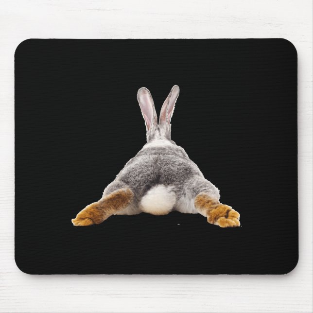 Bunny rabbit butt tail cute t shirt  mouse mat (Front)