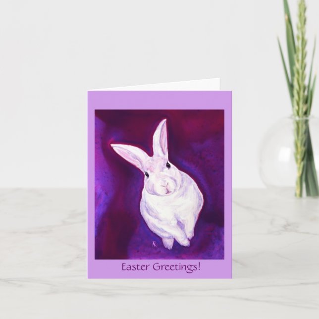 Bunny Rabbit Card Easter (text can be changed) (Front)