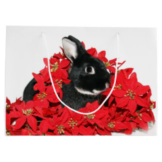 Bunny rabbit Christmas Large Gift Bag