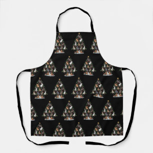 Bunny Rabbit Christmas Tree Lights Pet Animals Apron