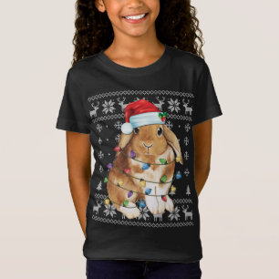 Bunny Rabbit Christmas Ugly Sweater Funny Xmas Tre