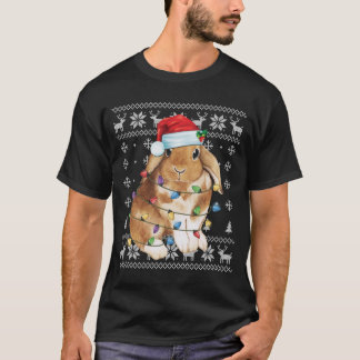 Bunny Rabbit Christmas Ugly Sweater Funny Xmas Tre