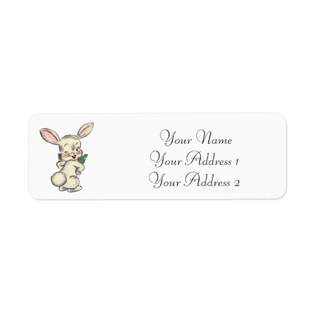 Bunny Rabbit Custom Address Labels (Front)