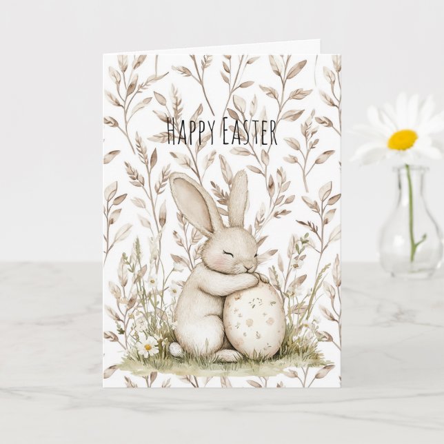 Bunny Rabbit Easter Egg   Card (Small Plant)