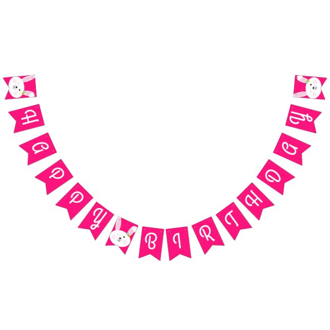 Bunny Rabbit Easter Spring Birthday Party Bunting (All)