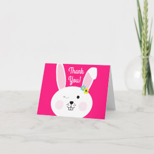 Bunny Rabbit Easter Spring Birthday Party Card