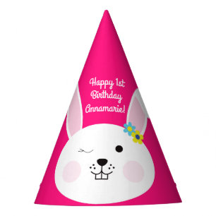 Bunny Rabbit Easter Spring Birthday Party Hat