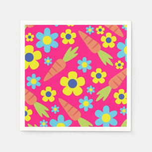 Bunny Rabbit Easter Spring Birthday Party Napkin