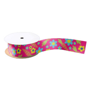 Bunny Rabbit Easter Spring Birthday Party Satin Ribbon