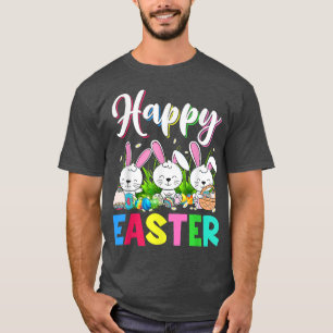 Bunny Rabbit Eggs Happy Easter Day Cute Easter Fam T-Shirt